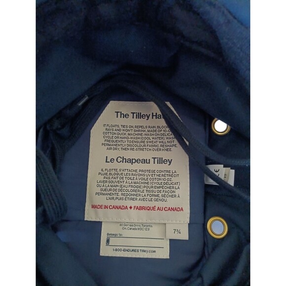 Tilley T5 Adventure Hat Size 7 3/4 Navy Blue Made In Canada - Picture 7 of 8